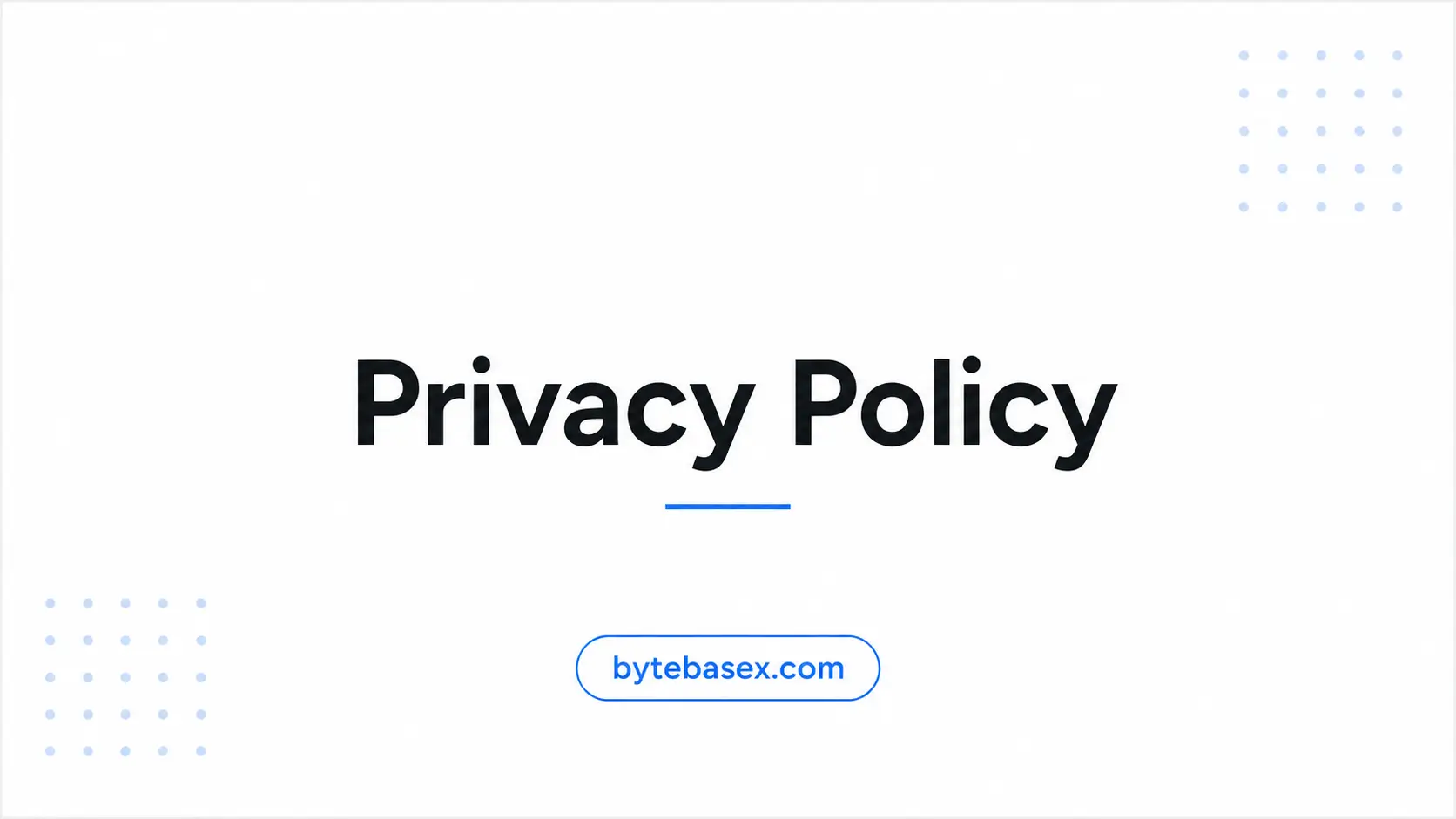 Privacy Policy - BytebaseX