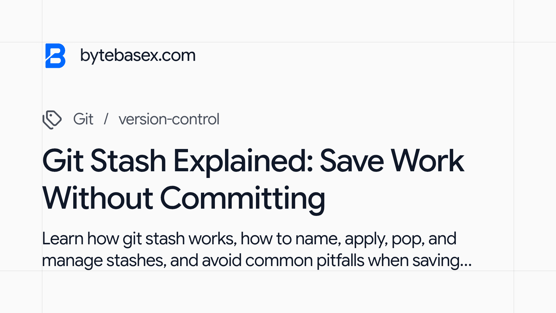 Git Stash Explained: Save Work Without Committing